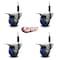 Service Caster 3'' Blue Poly Swivel 3/4'' Expanding Stem Caster Set Total Lock Brake, 4PK SCC-EXTTL20S314-PPUB-BLUE-34-4 - alternate 3